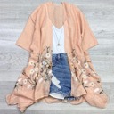 Peach Daisy Embroidered Kimono / Kimonos Lightweight spring summer cardigan