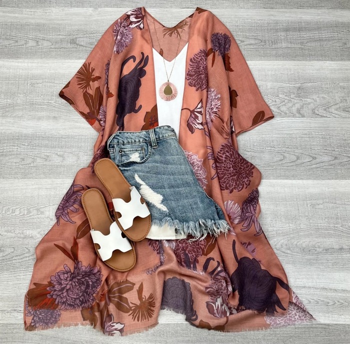Brooke Floral Kimono / Kimonos boho chic Cover-up