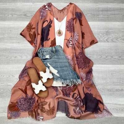 Brooke Floral Kimono / Kimonos boho chic Cover-up