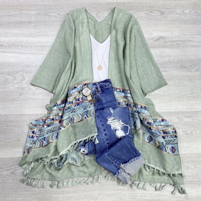 Brandie Tassel Kimono / Kimonos boho chic Cover-up