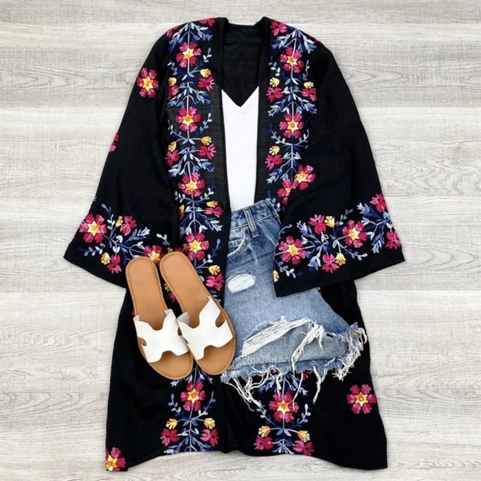 Elsa Flower Embroidered Cardigan