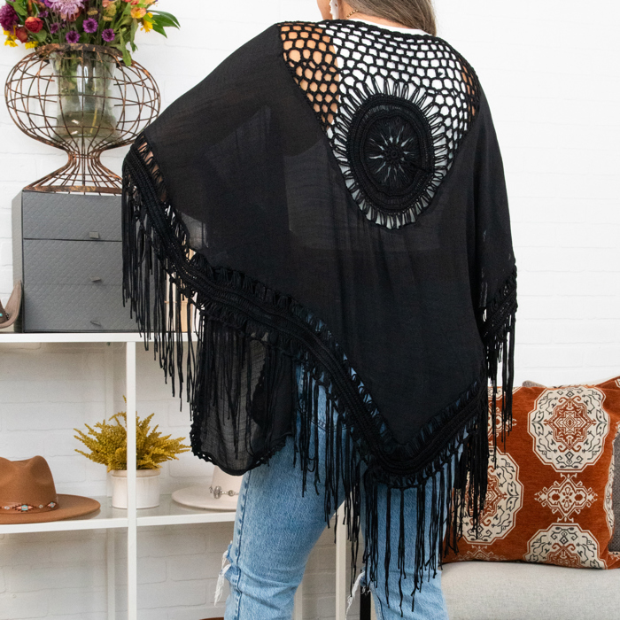 Medallion Boho Tassel Kimono / Kimonos boho chic Cover-up