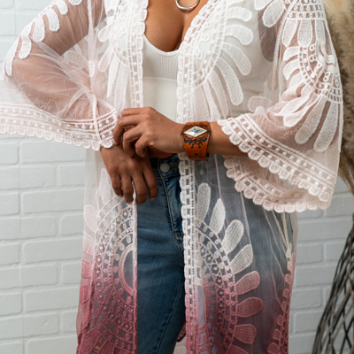 Ombre Bohemian Lace Kimono