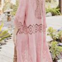 One Size Fits Most Rose Kellie Embroidered Kimono / Kimonos boho chic Cover-up