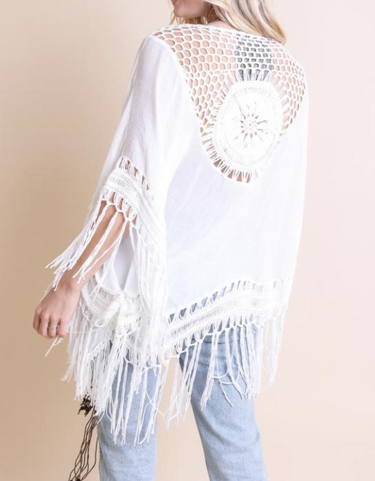 Medallion Boho Tassel Kimono / Kimonos boho chic Cover-up