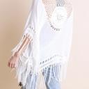 One Size Fits Most Ivory Medallion Boho Tassel Kimono / Kimonos boho chic Cover-up