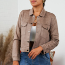 Small Coco Lyssa Suede Trucker Jacket
