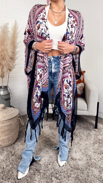 Bohemian Tassel kimono / Kimonos boho chic Cover-up