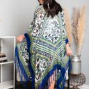 One Size Fits Most Navy Bohemian Tassel kimono / Kimonos boho chic Cover-up