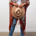 One Size Fits Most Rust Bohemian Tassel kimono / Kimonos boho chic Cover-up