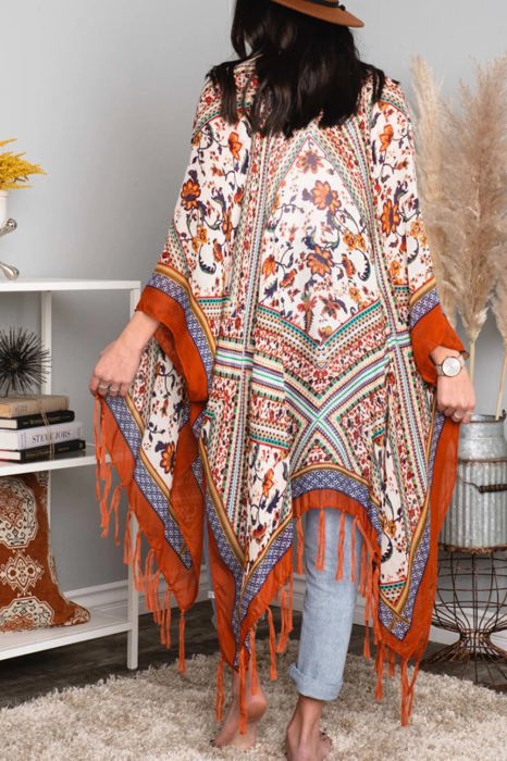Bohemian Tassel kimono / Kimonos boho chic Cover-up