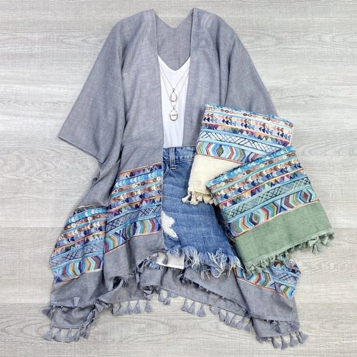 Brandie Tassel Kimono / Kimonos boho chic Cover-up