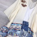 One Size Fits Most Ivory Brandie Tassel Kimono / Kimonos boho chic Cover-up