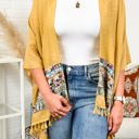 One Size Fits Most Mustard Brandie Tassel Kimono / Kimonos boho chic Cover-up