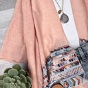 One Size Fits Most Peach Brandie Tassel Kimono / Kimonos boho chic Cover-up