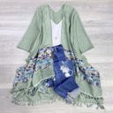 One Size Fits Most Sage Brandie Tassel Kimono / Kimonos boho chic Cover-up
