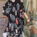 One Size Fits Most Black Brooke Floral Kimono / Kimonos boho chic Cover-up