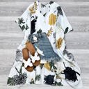 One Size Fits Most Ivory Brooke Floral Kimono / Kimonos boho chic Cover-up