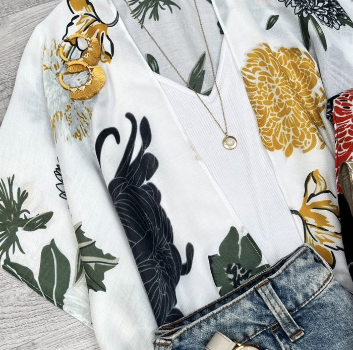 Brooke Floral Kimono / Kimonos boho chic Cover-up