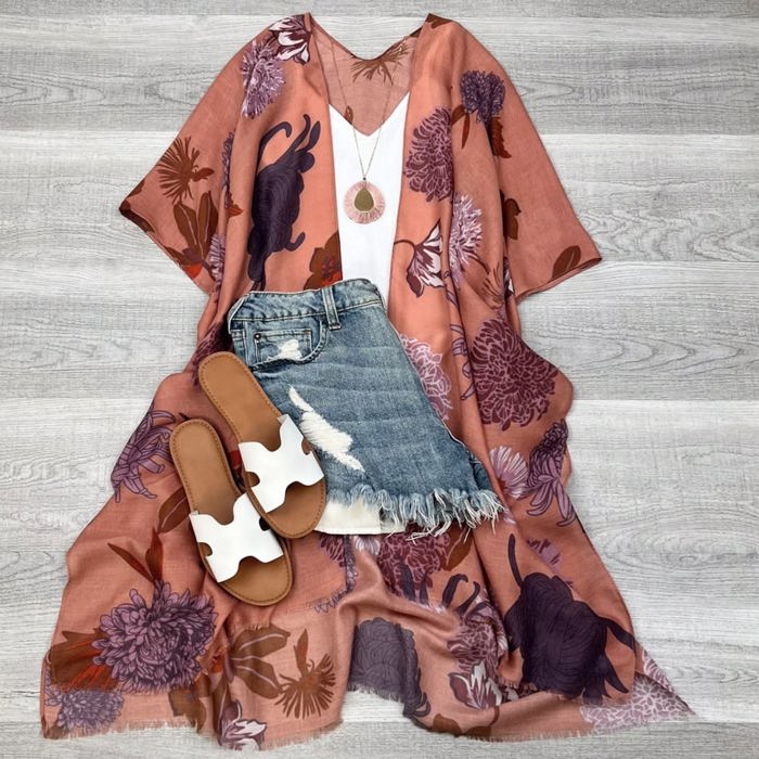 Brooke Floral Kimono / Kimonos boho chic Cover-up