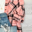 S-M Muave Everyday Casual Oversized Long Sleeve Flannel