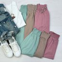  High-Waisted Smocked Lounge Jogger