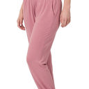 Small Mauve High-Waisted Smocked Lounge Jogger