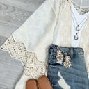 One Size Fits Most Ivory Kellie Embroidered Kimono / Kimonos boho chic Cover-up