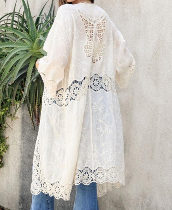 Kellie Embroidered Kimono / Kimonos boho chic Cover-up