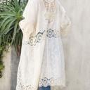 One Size Fits Most Ivory Kellie Embroidered Kimono / Kimonos boho chic Cover-up