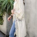One Size Fits Most Ivory Kellie Embroidered Kimono / Kimonos boho chic Cover-up