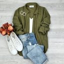 Small Olive Lumi Lightweight button up