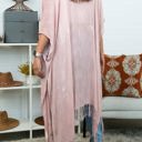One Size Fits Most Pink Luna Tie Dye Kimono / Kimonos boho chic Cover-up