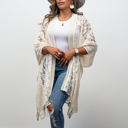  Madison Floral Lace Textured Kimono / Kimonos boho chic Cover-up