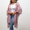 One Size Fits Most Dusty Rose Madison Floral Lace Textured Kimono / Kimonos boho chic Cover-up