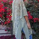 One Size Fits Most Sage Madison Floral Lace Textured Kimono / Kimonos boho chic Cover-up