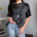 Small Black Oversized Tie dye Tee