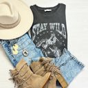 S-M Black Stay Wild T-shirt
