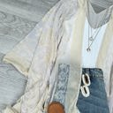 One Size Fits Most Nude Velvet Mesh Boho Kimono / Kimonos boho chic Cover-up