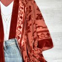 One Size Fits Most Apple green Velvet Mesh Boho Kimono / Kimonos boho chic Cover-up