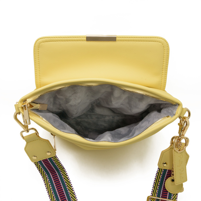 Crossbody Laptop Bag - Pastel Yellow