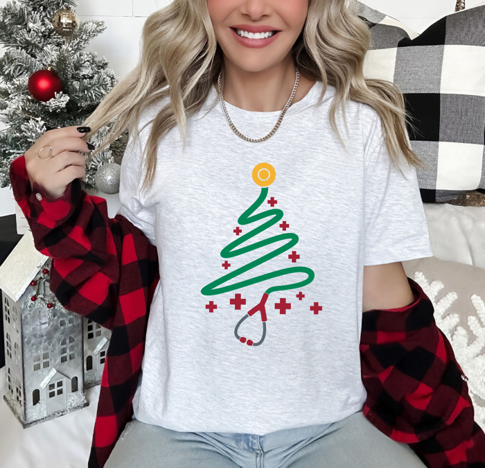 Cute Christmas Nurse Bella Canvas Graphic Tee