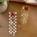  Personalized Acrylic Strawberry Charm Bookmarks