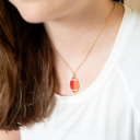  Enamel Football Charm Pendant Necklace Children's Jewelry