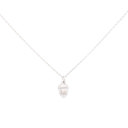 Silver Plated 14k Gold or Sterling Silver Acorn Charm Pendant Nature Dainty Necklace