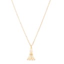  Gold Badminton Birdie Shuttlecock Charm Necklace Sports
