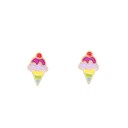  Cherry Ice Cream Post Enamel Stud Earring Children's Food