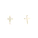  Cross Cubic Zirconia Post Stud Earring Religion Spiritual