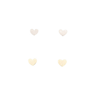 14k Gold or Sterling Silver Mini Heart Post Stud Love Earring