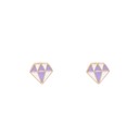  Purple Diamond Shape Post Stud Earring Children's Jewelry